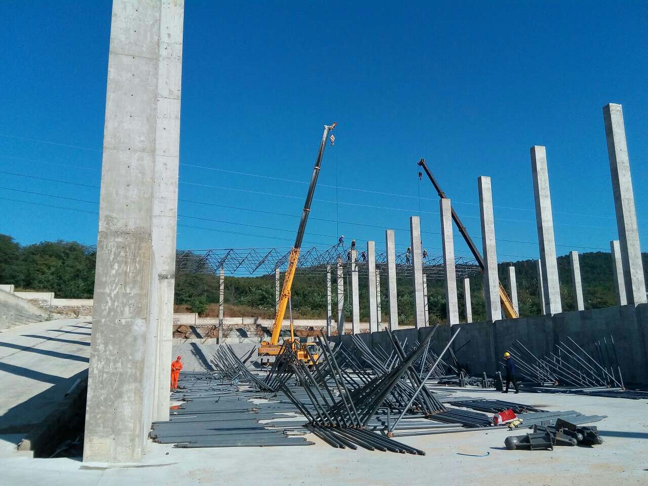 宁安搅拌站网架